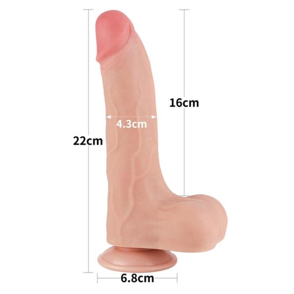 Sliding Skin Dual Layer Dildo 8.5 - Image 11