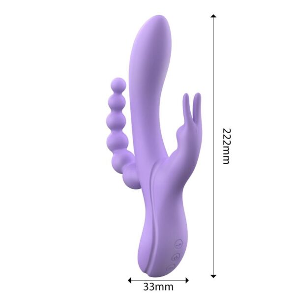 Lindsay Vibe with Anal Chain Liquid Silicone Unibody Flexible 2 Motors - Image 7