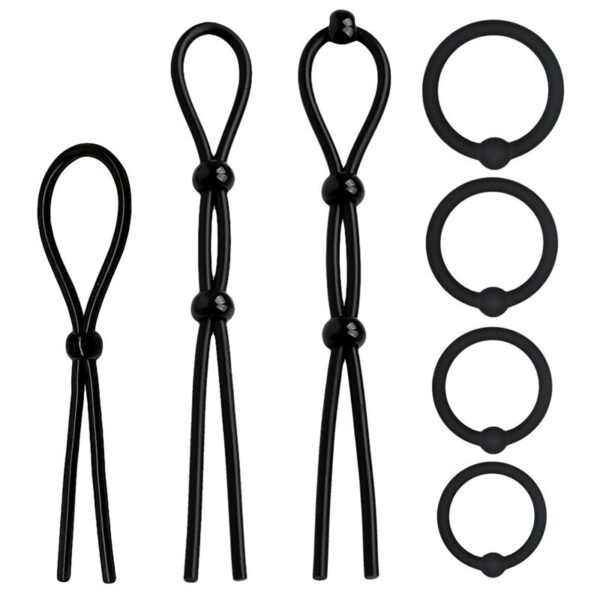 07 Set Solid Silicone Cock Rings - Image 2