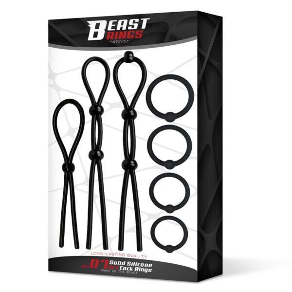 07 Set Solid Silicone Cock Rings - Image 5