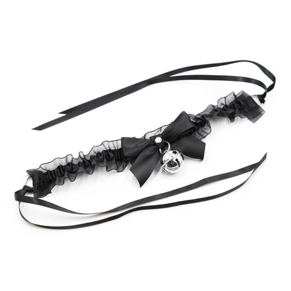 Collar with Bow, Bell and Lace - Image 3