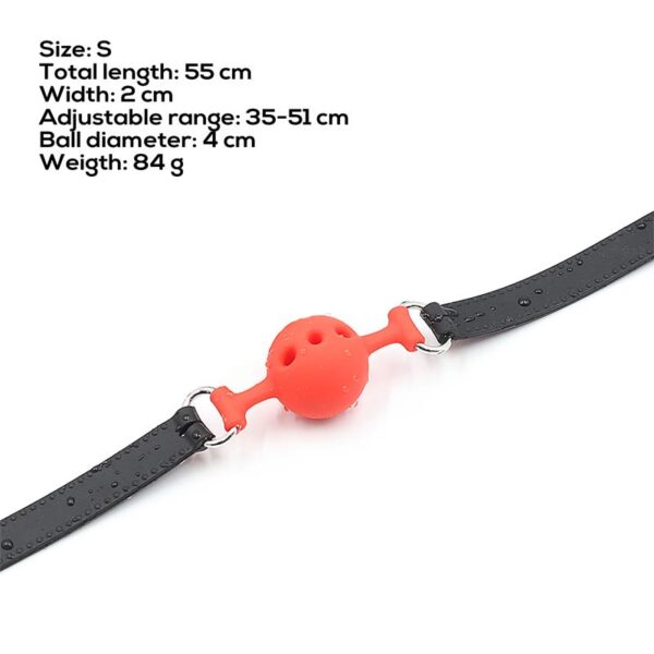 Silicone Breathable Ball Gag S - 4 cm - Image 8