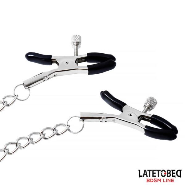 Nipple clamps with Chain  - Bitch - Image 6