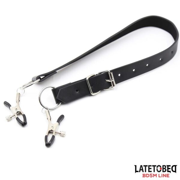 Leg Bondage Strap with Clitoris Clamps - Image 4