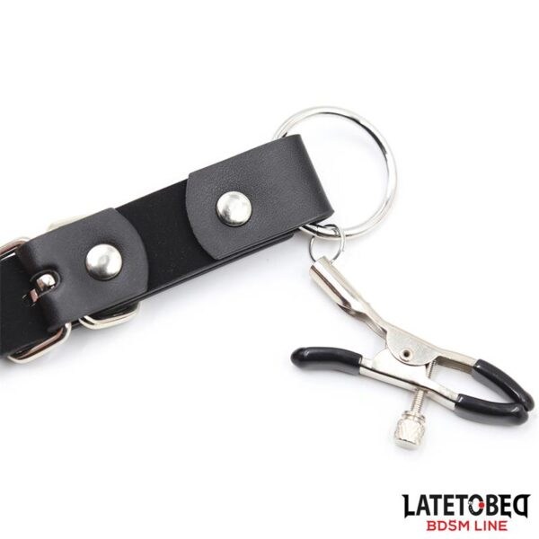 Leg Bondage Strap with Clitoris Clamps - Image 3
