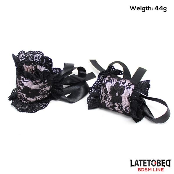 2 Piece Set Lace lindfold and Handcuffs - Image 3