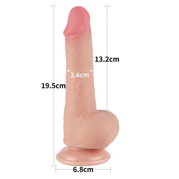 Sliding Skin Dual Layer Dildo 7.5 - Image 12