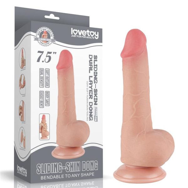 Sliding Skin Dual Layer Dildo 7.5 - Image 13