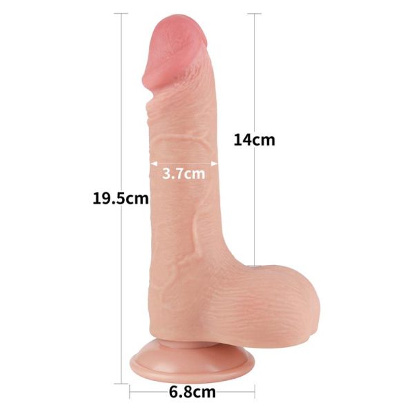 Sliding Skin Dual Layer Dildo 7.5 - Image 12