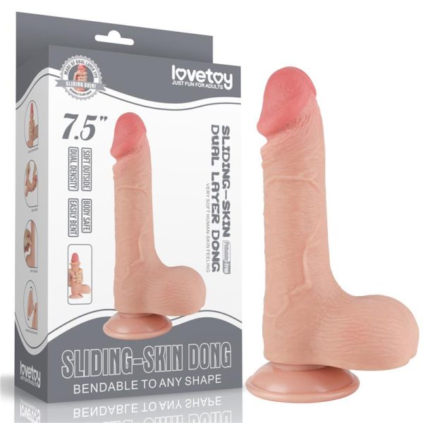 Sliding Skin Dual Layer Dildo 7.5 - Image 13