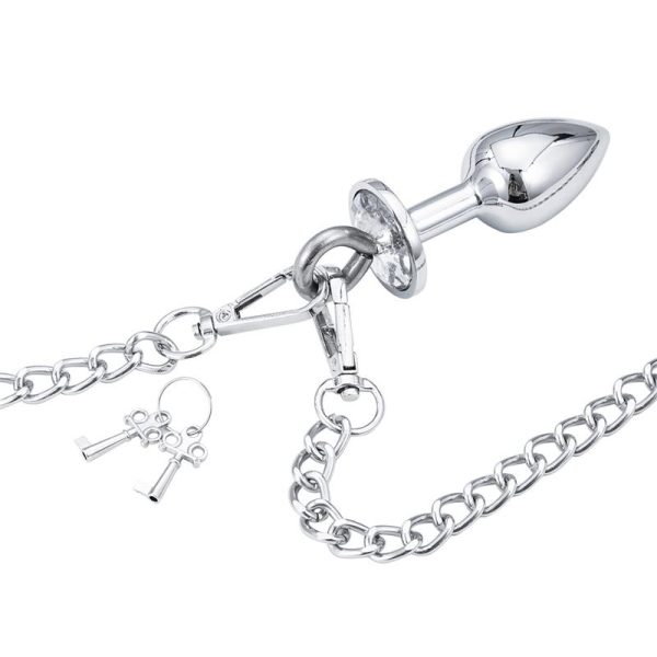 Metal Hand Cuffs with Anal Plug - Image 4