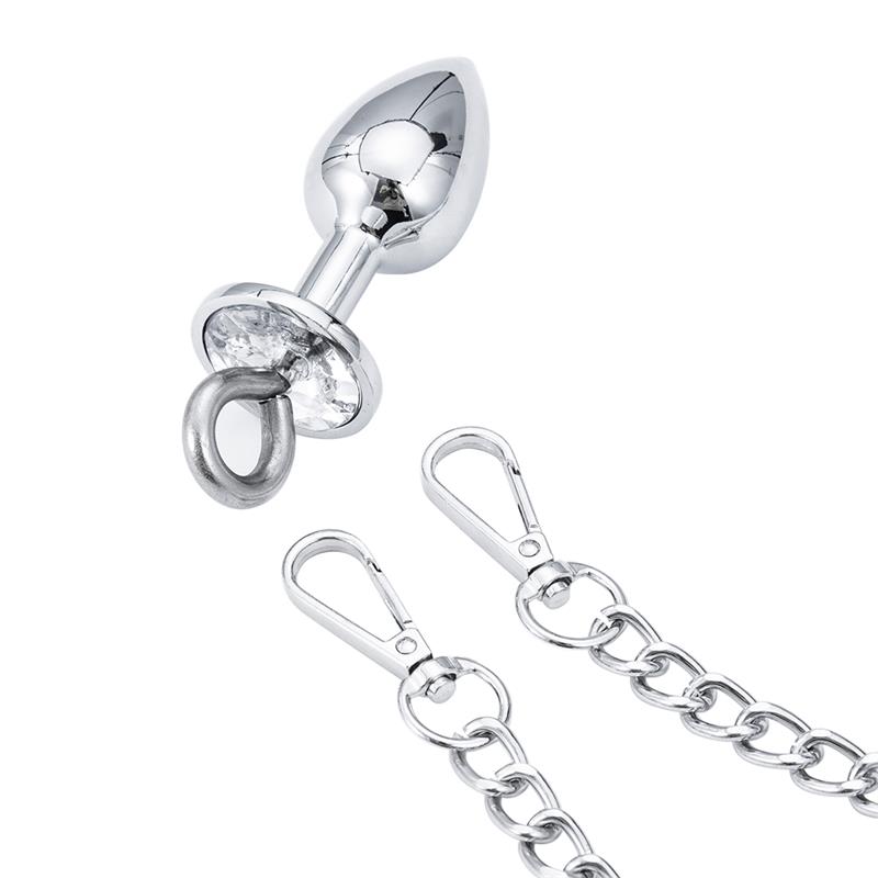 Metal Hand Cuffs with Anal Plug - Image 5