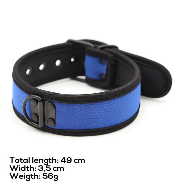 Neoprene Puppy Collar Adjustable Blue - Image 8