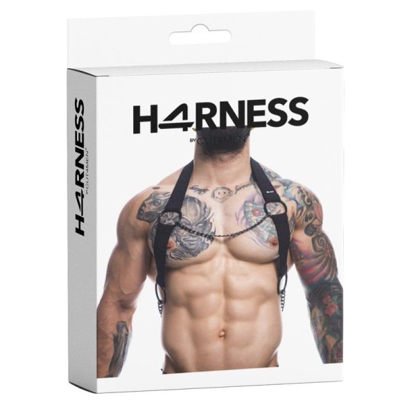 Black Chain Chest Harness - Image 4