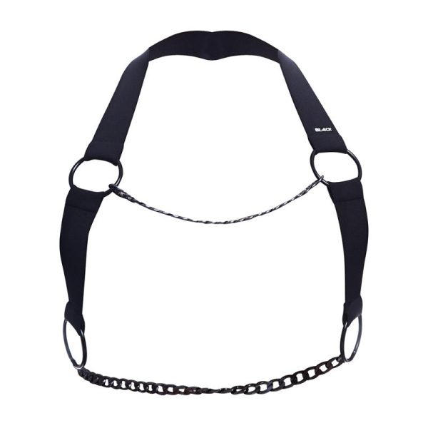 Black Chain Chest Harness - Image 3
