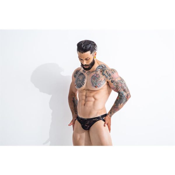 L4CE04 Slip with Jockstrap Details with Lace - Image 3