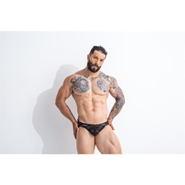 L4CE04 Slip with Jockstrap Details with Lace - Image 4