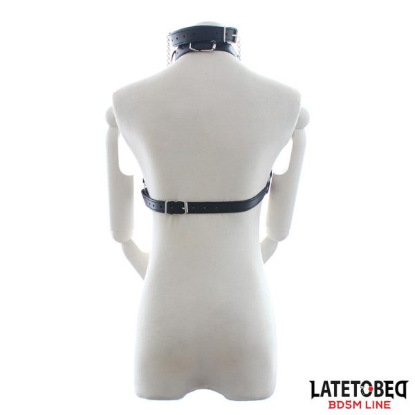 Bondage Strap Bra with Gag and Nipple Clamps - Image 6