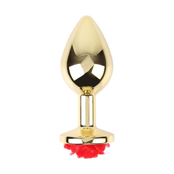 Showy Rose Anal Plug with Rose Jewel Size L - Image 2