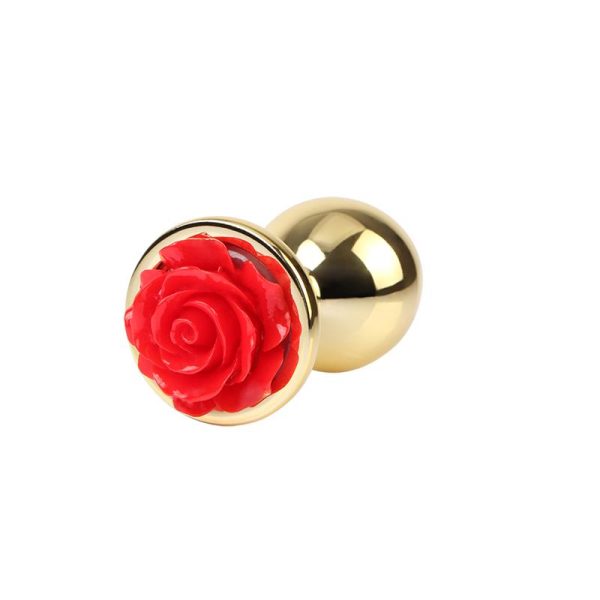 Showy Rose Anal Plug with Rose Jewel Size L - Image 3