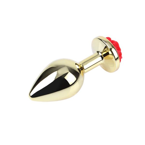 Showy Rose Anal Plug with Rose Jewel Size L - Image 4