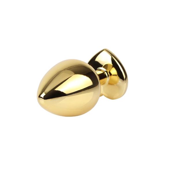 Rosy Heart Golden Anal Plug with Jewel Size M - Image 4