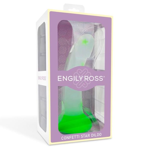 Glow-in-the-Dark Dildo Confetti Star 17 cm - Image 7