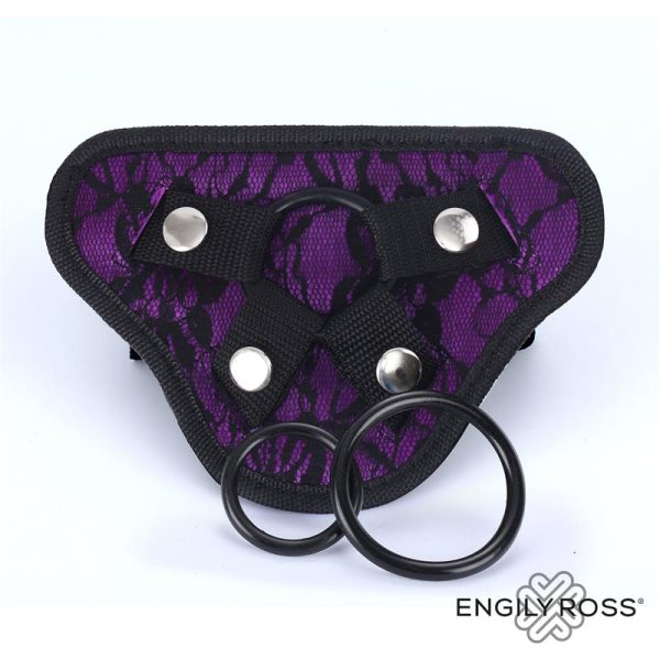 Miley Universal Adjustable Harness with 3 Silicone Rings Purple - Image 2
