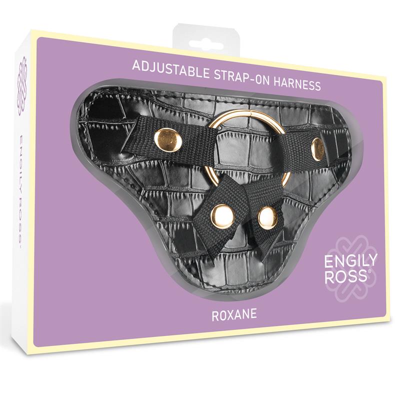 Roxane Universal Adjustable Harness with 3 Silicone Rings Black - Image 3