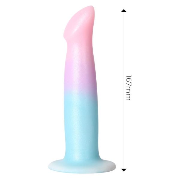 Dildo Dildo with Vibration and Suction Cup Gradient Colour 17 cm - Image 5