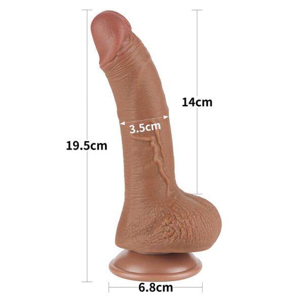Dildo Sliding Skin 7.5 Brown - Image 11
