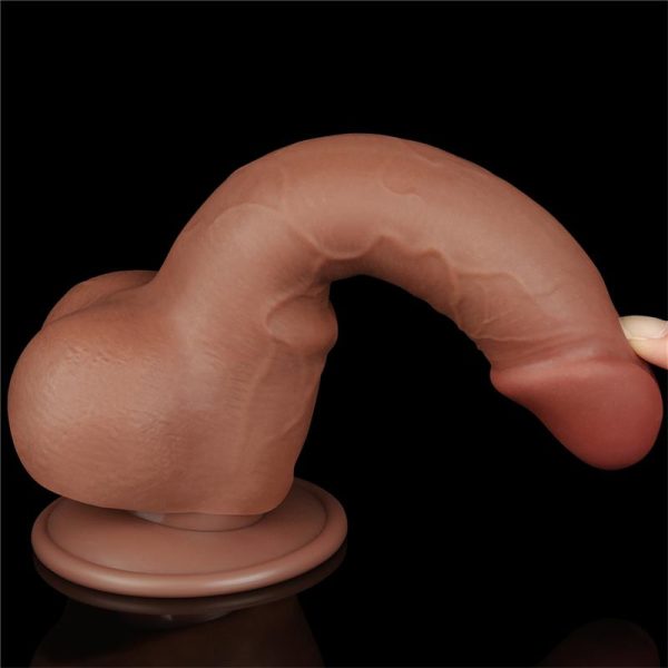 Dildo Sliding Skin 7.5 Brown - Image 9