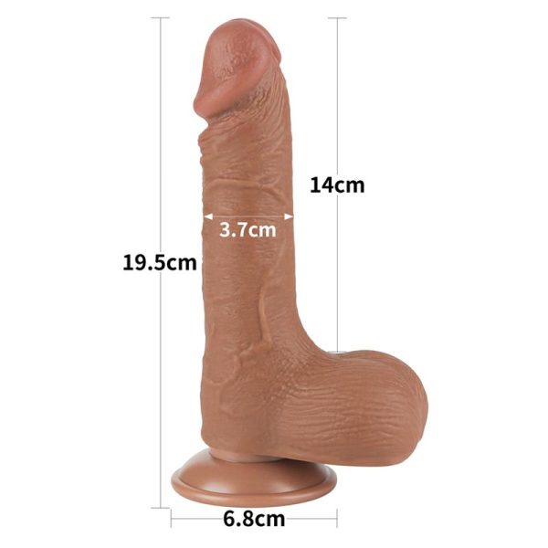 Dildo Sliding Skin 7.5 Brown - Image 11