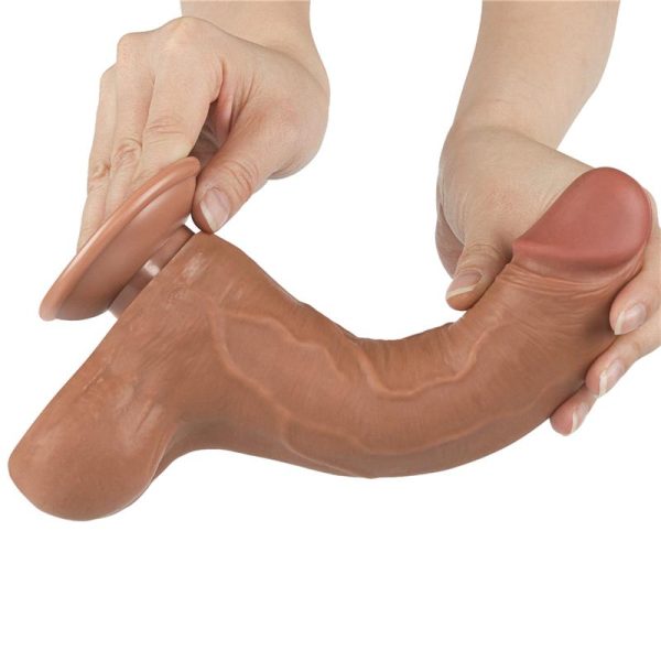 Dildo Sliding Skin 8.5 Brown - Image 2