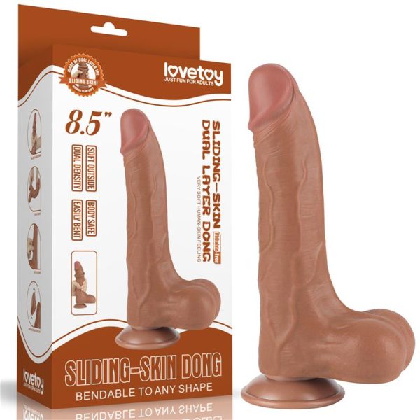 Dildo Sliding Skin 8.5 Brown - Image 11