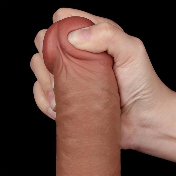 Dildo Sliding Skin 9.5 Brown - Image 7