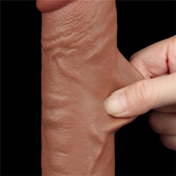 Dildo Sliding Skin 9.5 Brown - Image 8