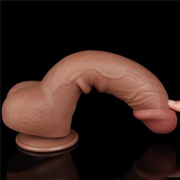 Dildo Sliding Skin 9.5 Brown - Image 9