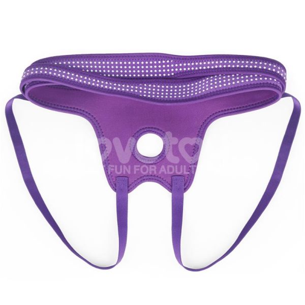 Easy Strap On Harness Polka Dots Purple - Image 3