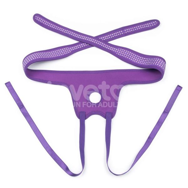 Easy Strap On Harness Polka Dots Purple - Image 7