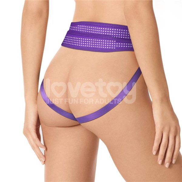 Easy Strap On Harness Polka Dots Purple - Image 11