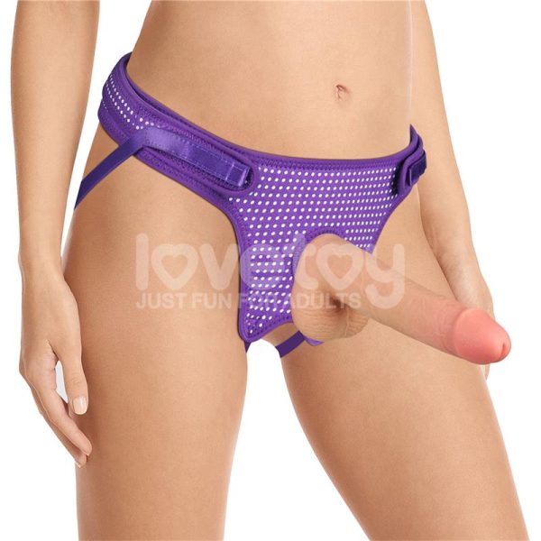 Easy Strap On Harness Polka Dots Purple - Image 12