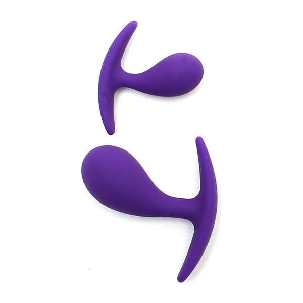 Set of 2 Anatomic Butt Plugs Copenhagen Purple - Image 4
