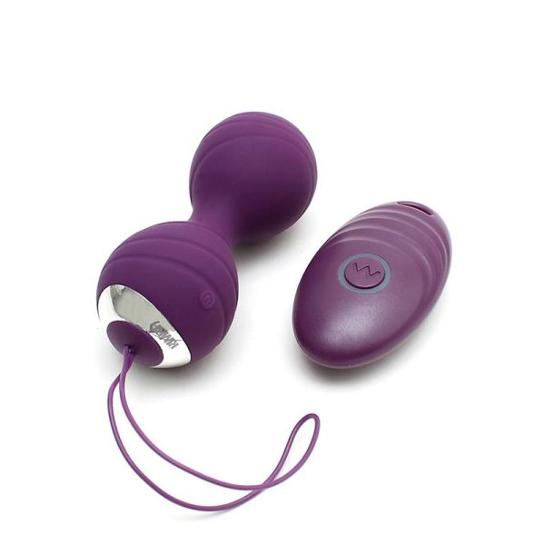Vibrating Kegel Balls with Remote Control Cannes Purple - Image 2