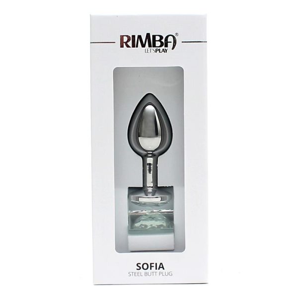 Metal Butt Plug Sofia Clear Jewel - Image 4