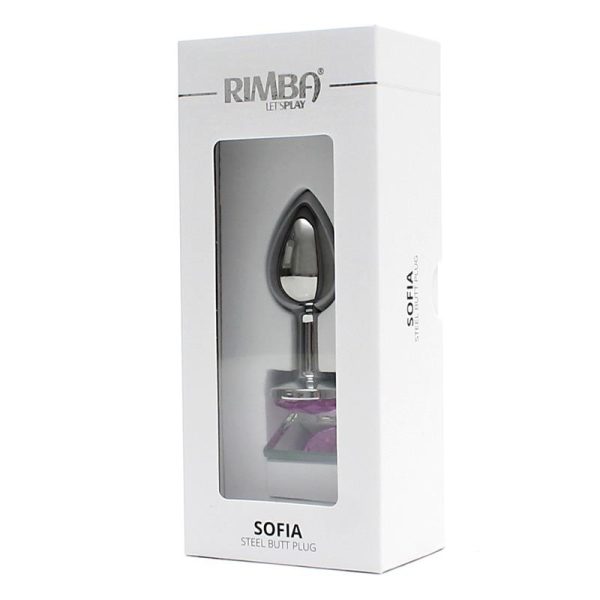Metal Butt Plug Sofia Pink Jewel - Image 4