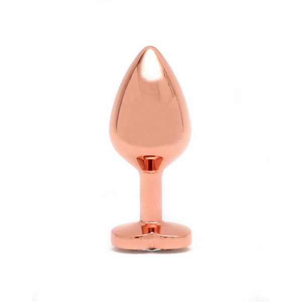 Pisa Heart Shaped Butt Plug Rose Gold - Image 3