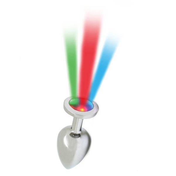 Butt Plug with Led Lights Pisa Silver - Image 5