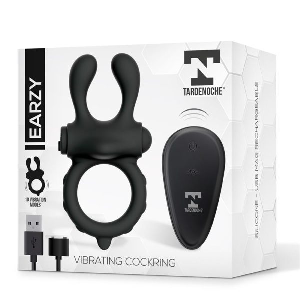 Earzy Vibrating Penis Ring with Remote Control USB Magnetic Silicone - Image 8