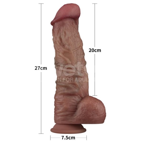 Dildo Dual Layered XXL 10.5 Black - Image 15